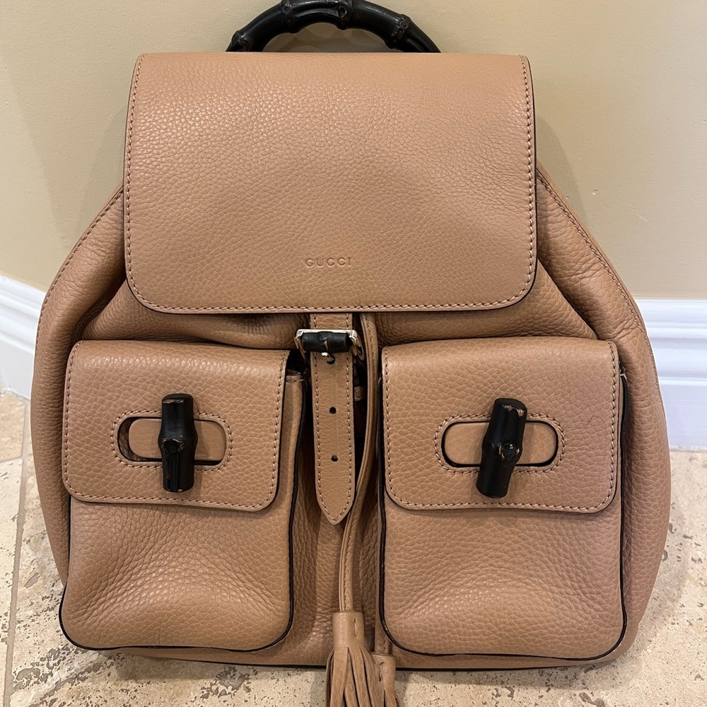 Gucci Bamboo Tassel Backpack Leather - Picture 1 of 6